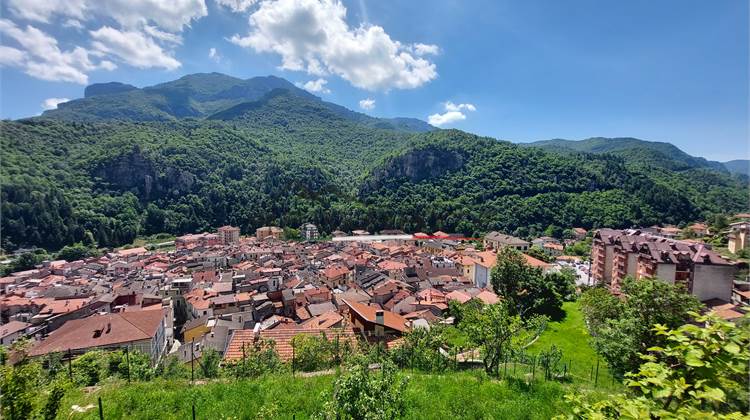 Vegetable garden bordering the walls of the Ormea 